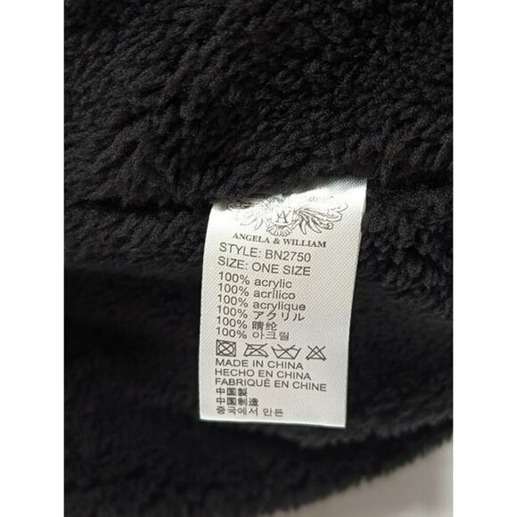 Angela & William Women's Beanie with Sherpa Lining Black O/S (MSRP $44) - Picture 2 of 4